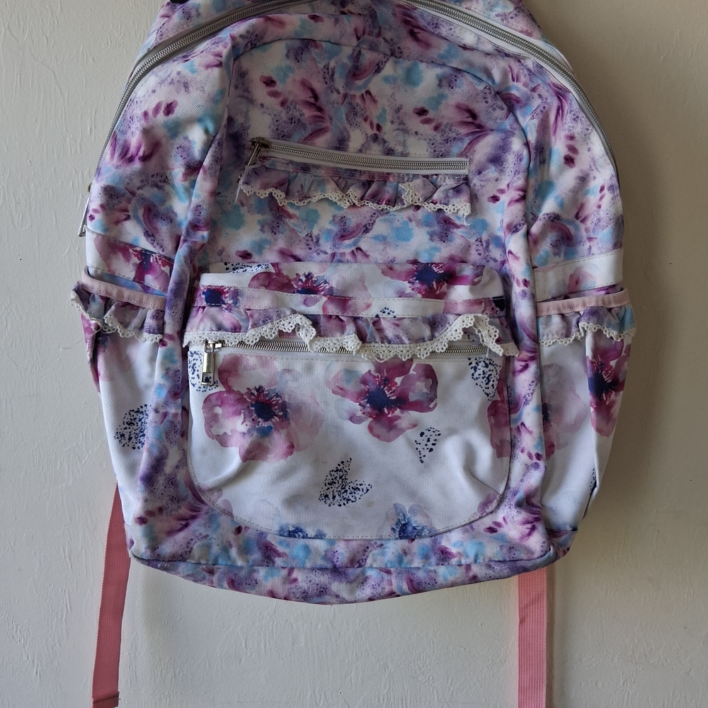 Makenna Lane Floral Kids Backpack Cottage Core Preowned